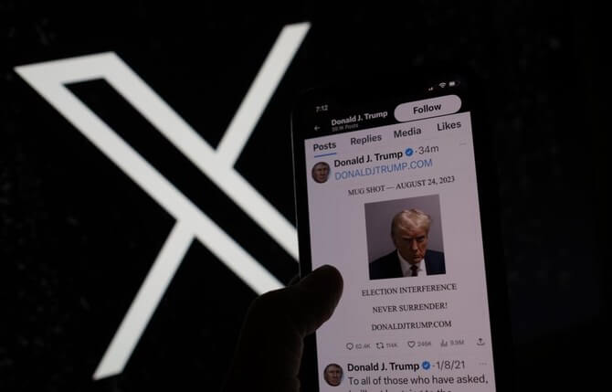 Trump returns to X, formerly Twitter, with mug shot and appeal for donations